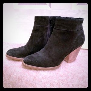 Black suede Steve Madden booties